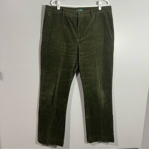 Vintage Lauren Ralph Lauren Green Corduroy Pants Womens Size 16